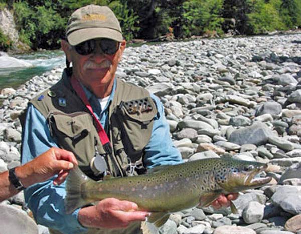 We fish eight rivers and five lakes, catching browns, rainbows and a native fish called a perca trucha.
